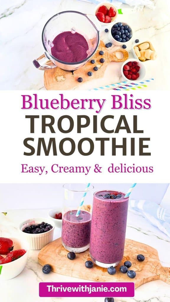 Blueberry bliss tropical smoothie