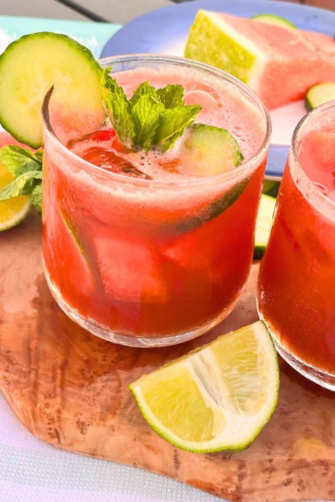 watermelon cucumber lime mint juice 1