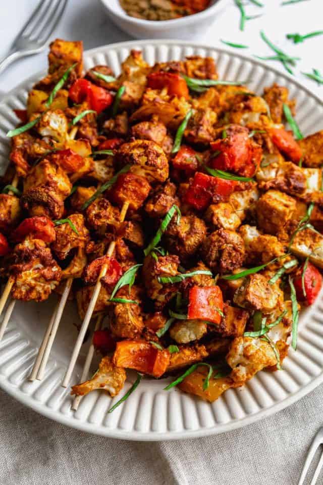 tandoori veg platter skewers