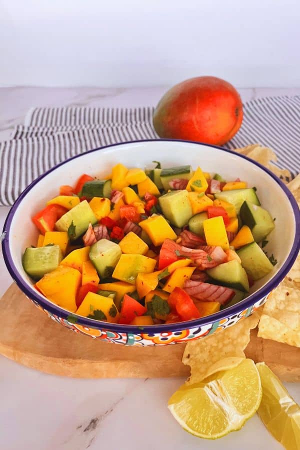 Mango cucumber salsa