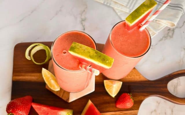 Watermelon strawberry smoothie
