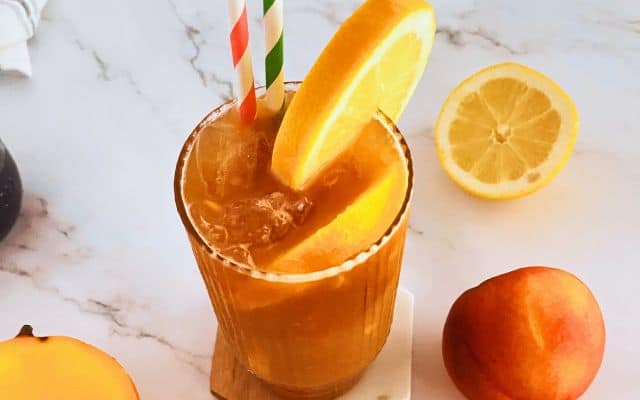 Peach mango ice tea