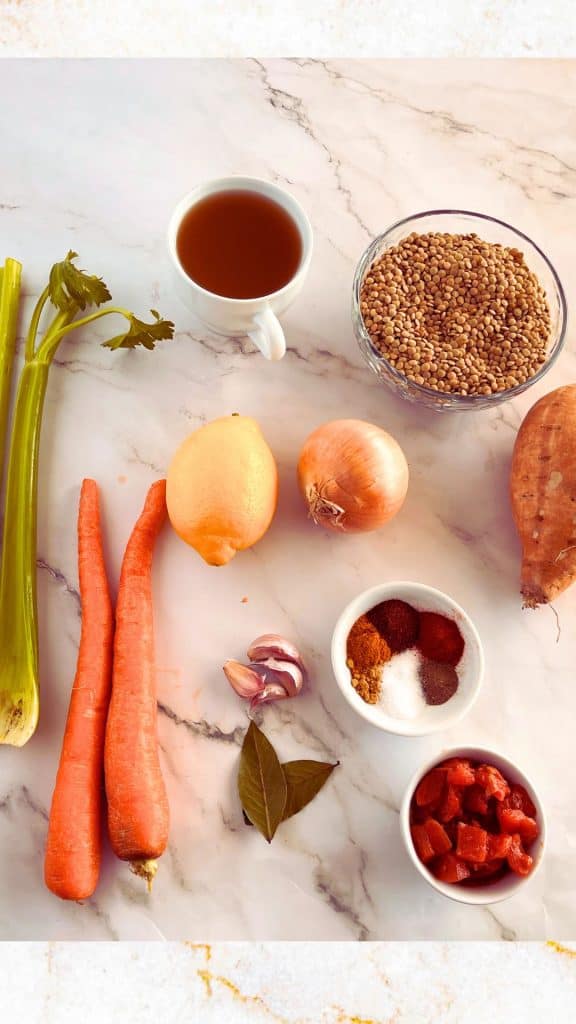 Sweet potato lentil stew