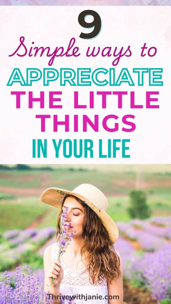 appreciate the little things