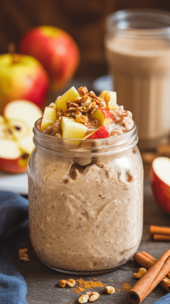 Apple Cinnamon Protein Overnight Oats