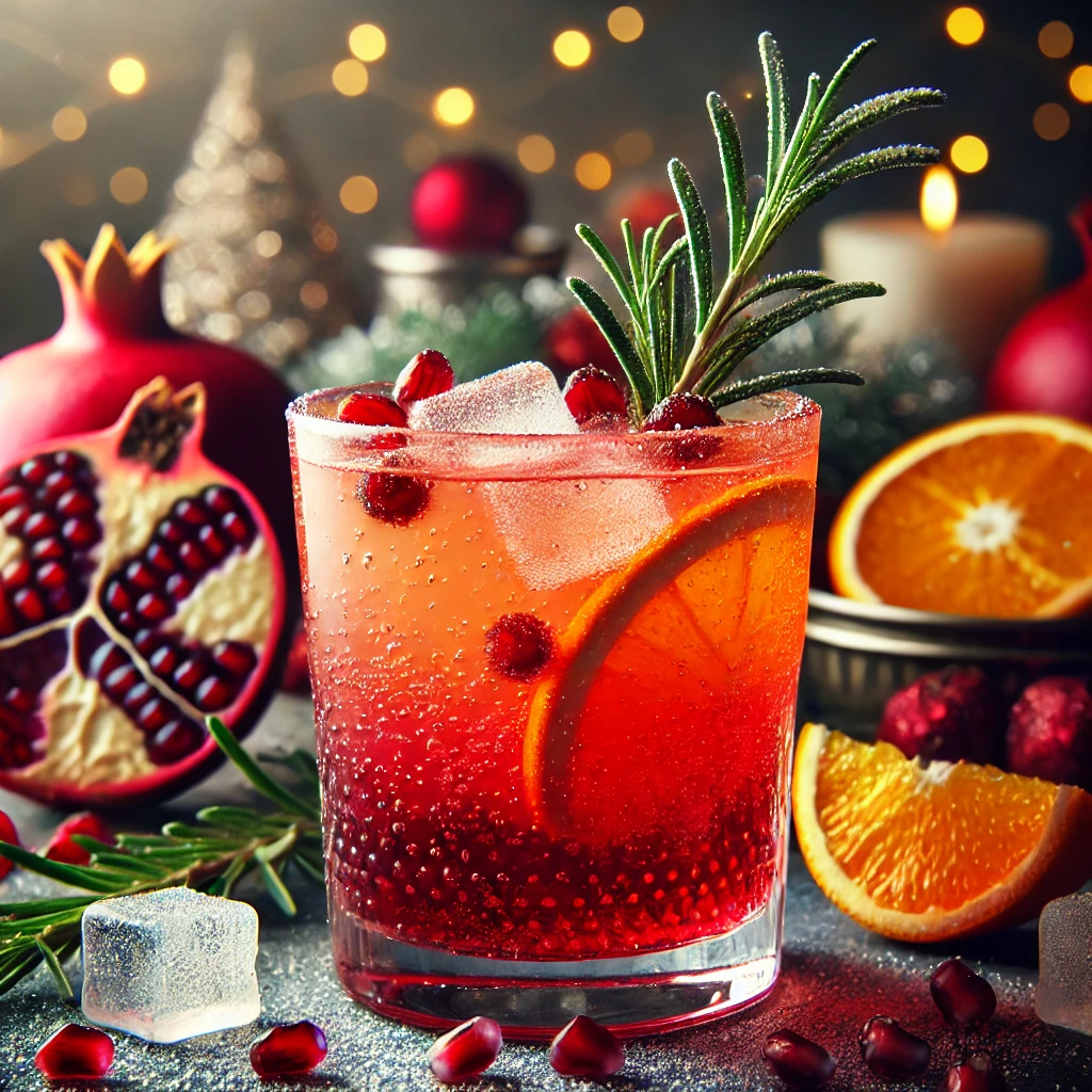 orange pomegranate sparkler