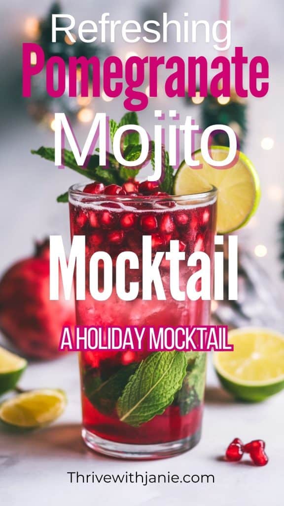 pomegranate mojito mocktail