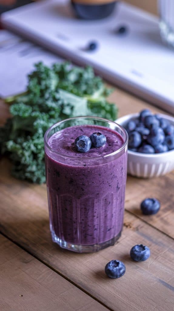 blueberry smoothie with kale