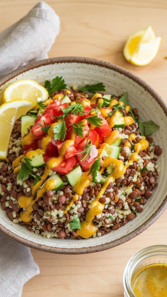 lentil quinoa salad