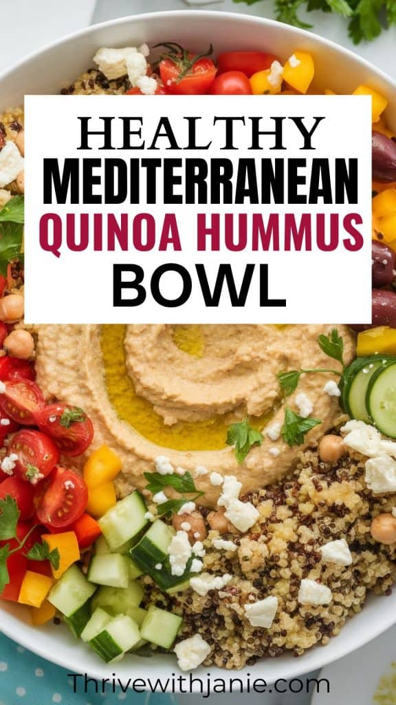 mediterranean quinoa hummus bowl