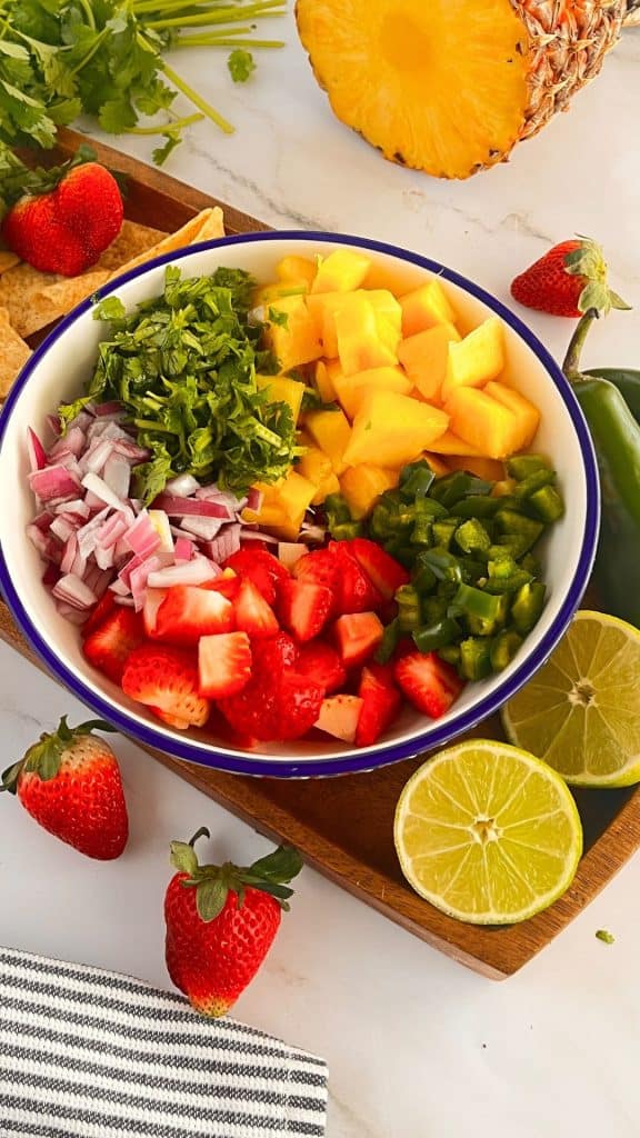Strawberry pineapple salasa
