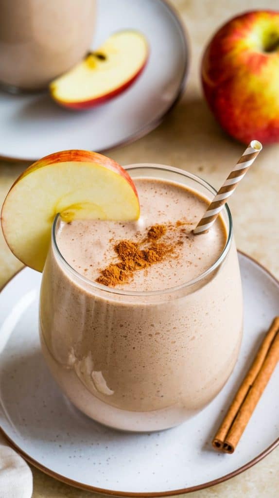 a photo of a creamy light chocolate smoothie