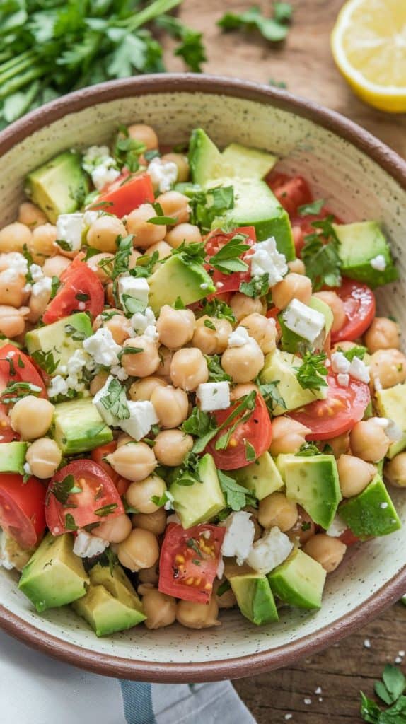 cucumber chickpea salad