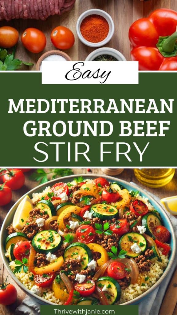 mediterranean ground beef stir fry