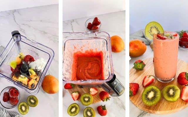 strawberry kiwi mango smaoothie