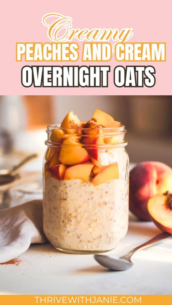 peaches and cream overnight oats