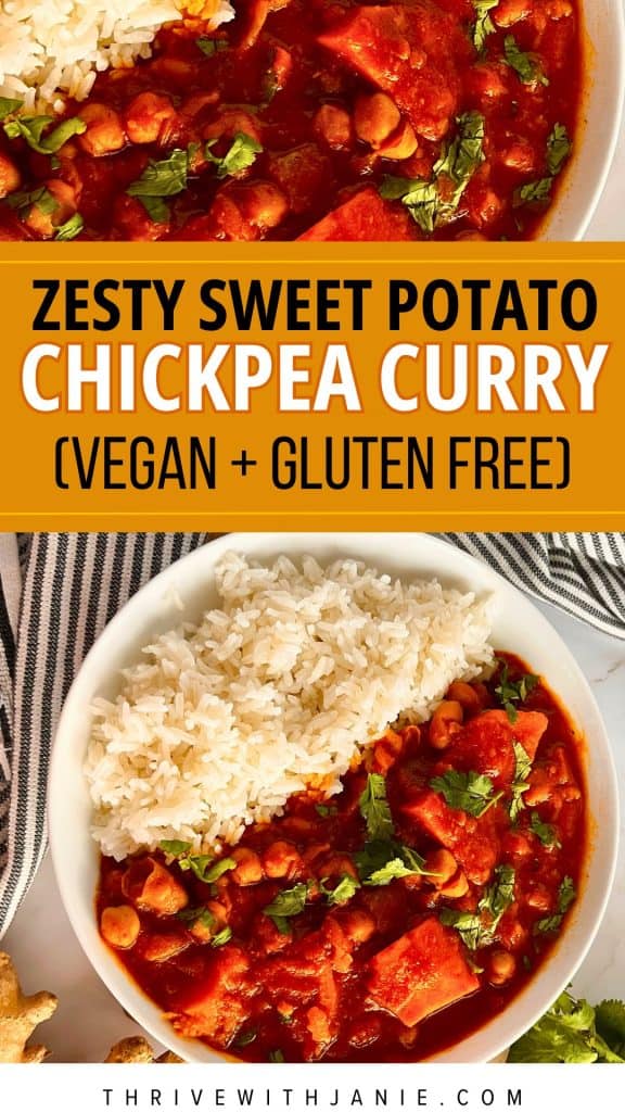 sweet potato chick pea curry