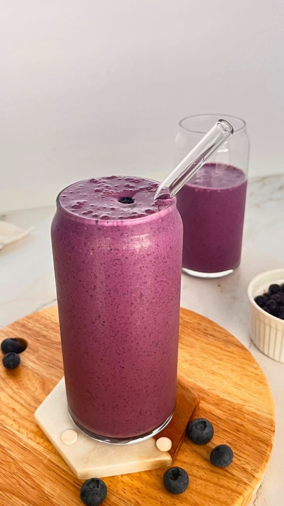 blueberry cottage cheese smoothie 1 2
