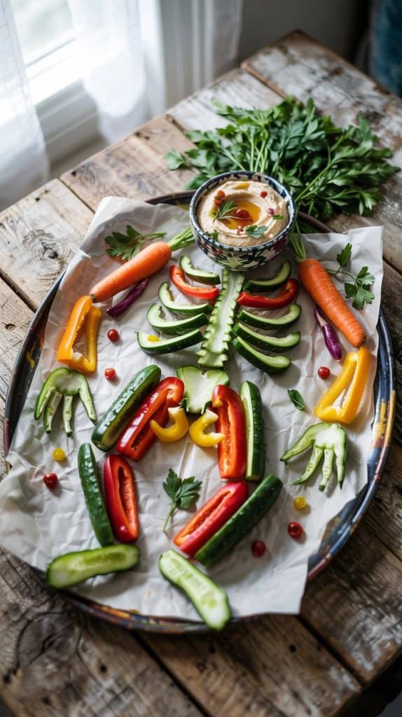 skeleton veggie snacks